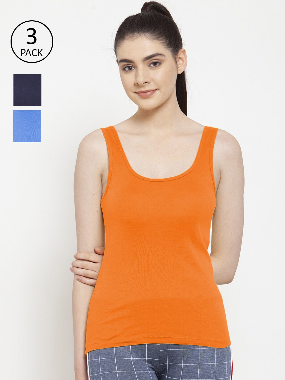 

Friskers Pack-3 Tank Top, Orange