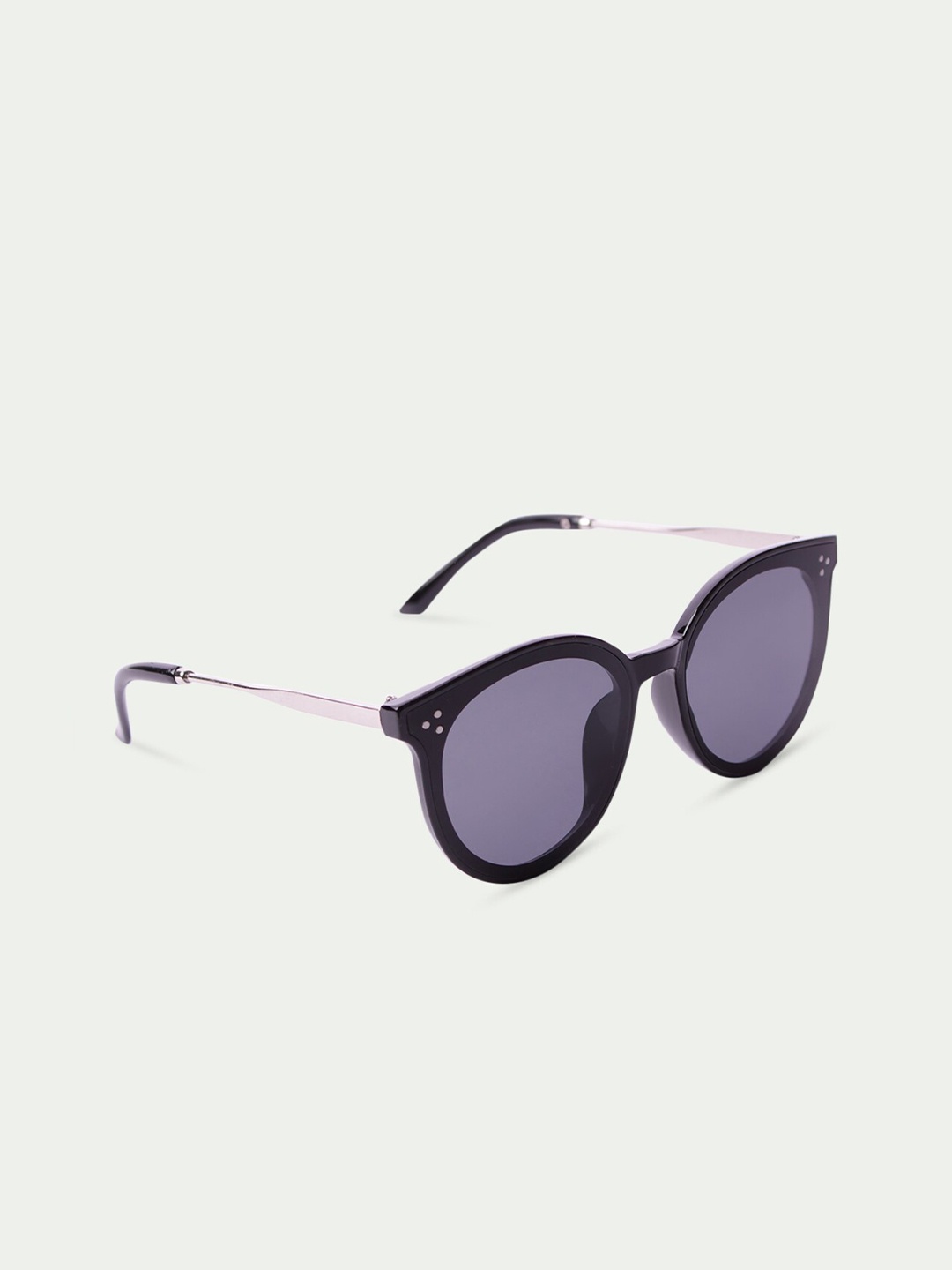 

DukieKooky Unisex Kids Grey & Black Round Sunglasses With UV Protected Lens