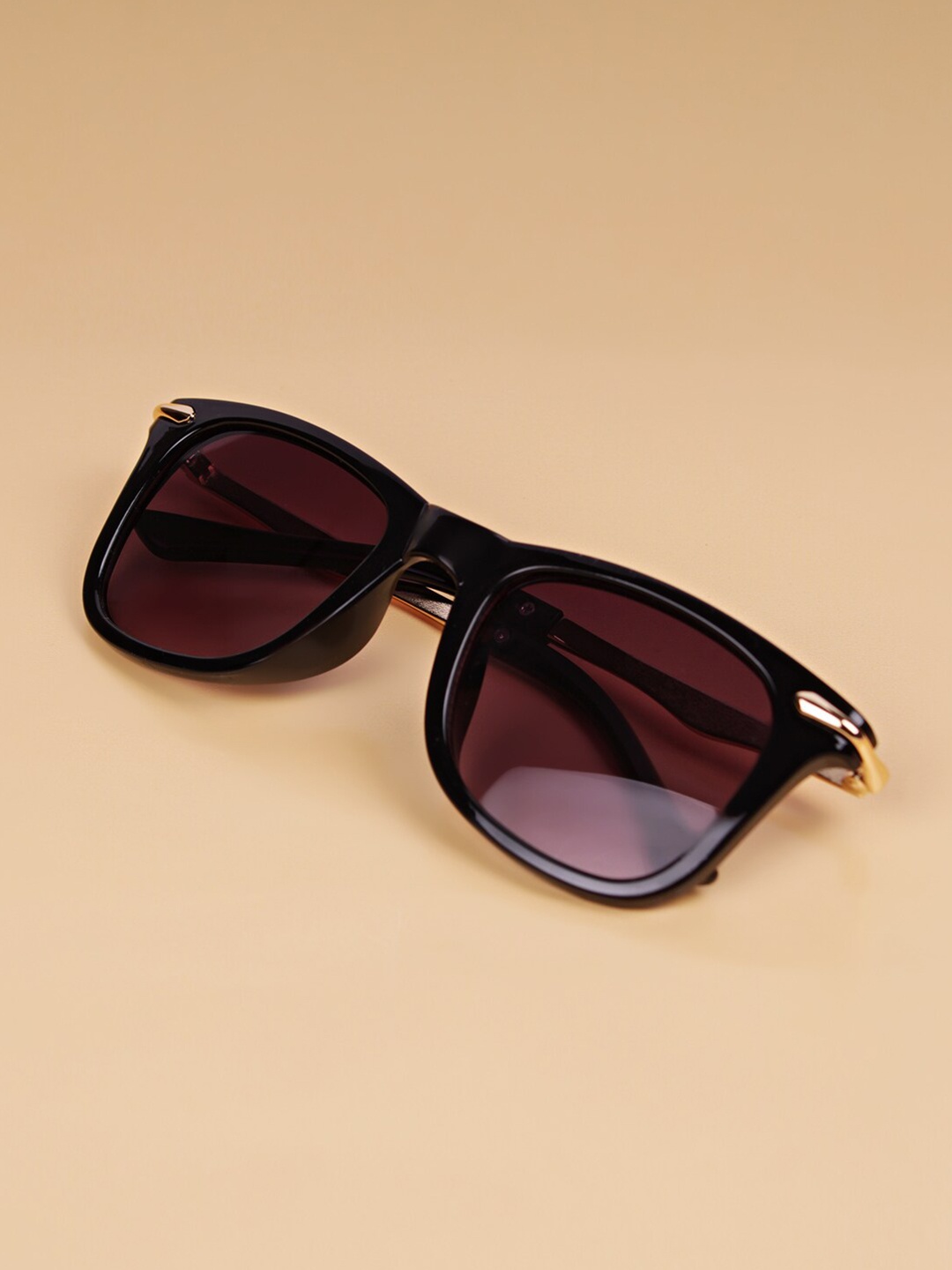 

DukieKooky Unisex Kids Purple & Black Square Sunglasses with UV Protected Lens