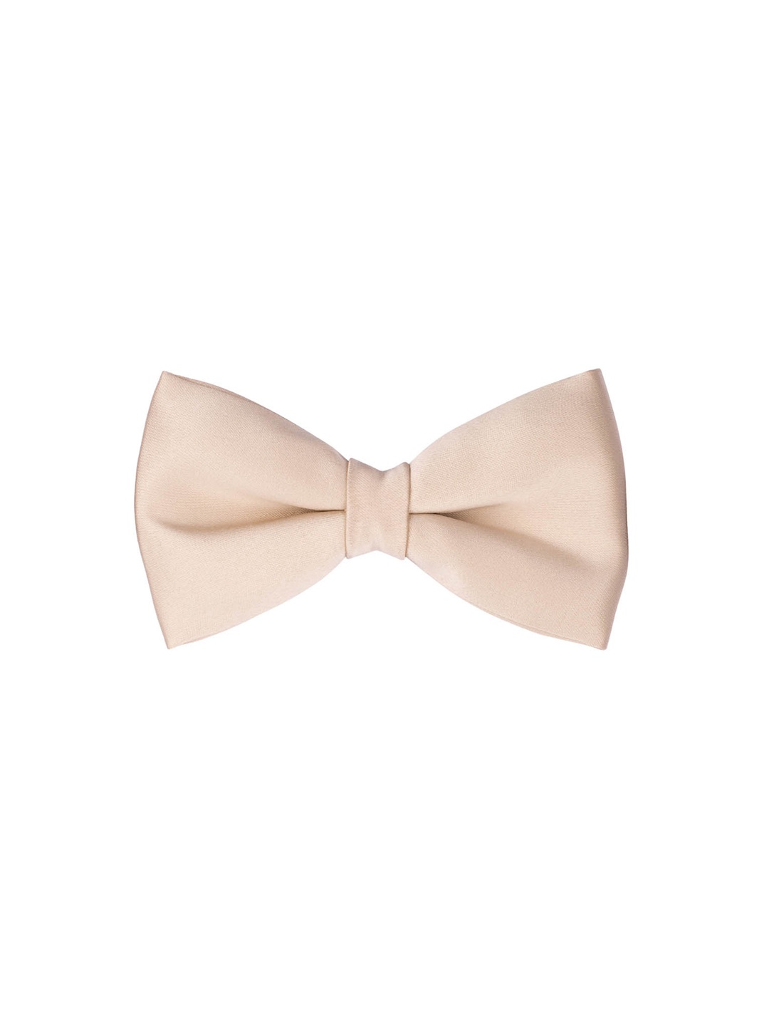 

The Tie Hub Men Cream Solid Silk Bow Tie