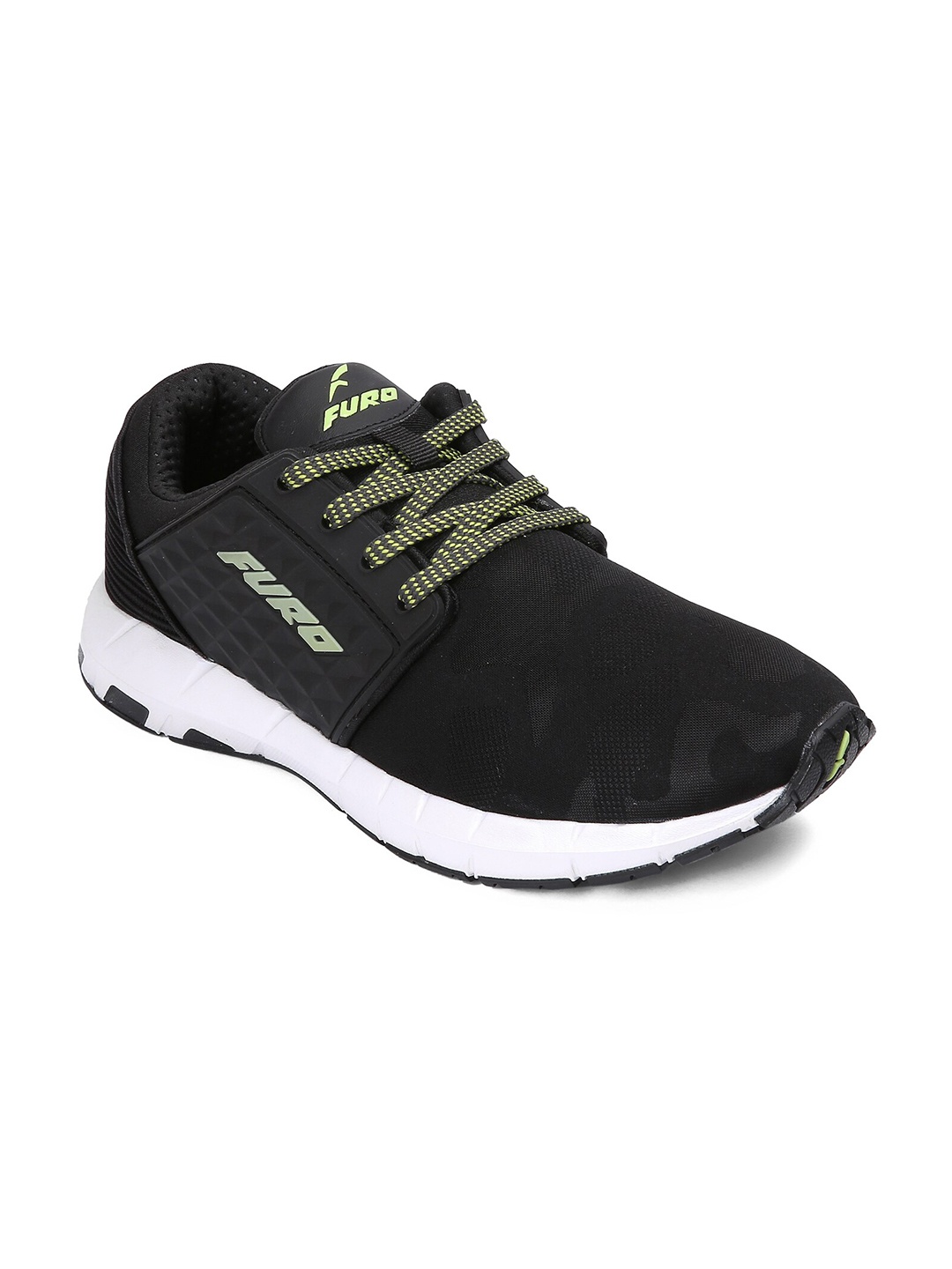 

FURO by Red Chief Men Black Mesh Running Non-Marking Shoes