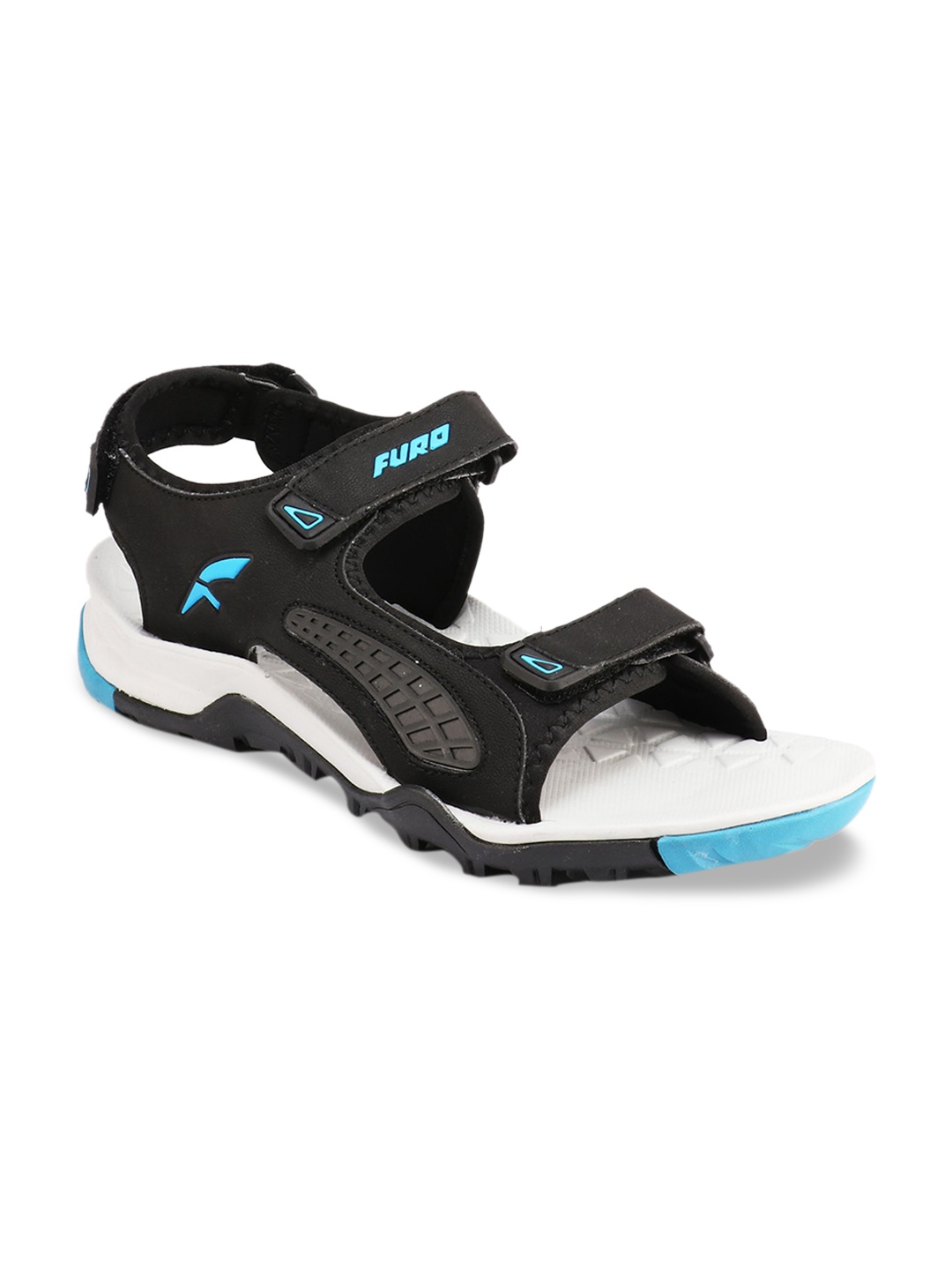 

FURO by Red Chief Men Black & Blue Sports Sandals