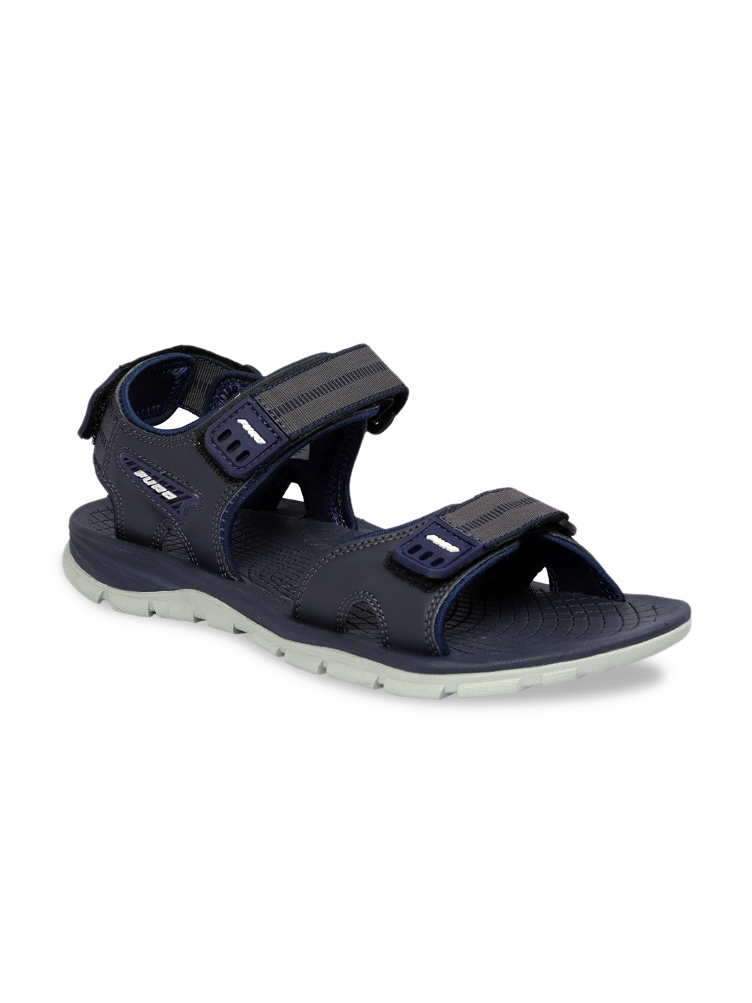 

FURO by Red Chief Men Grey & Blue Solid Sports Sandals