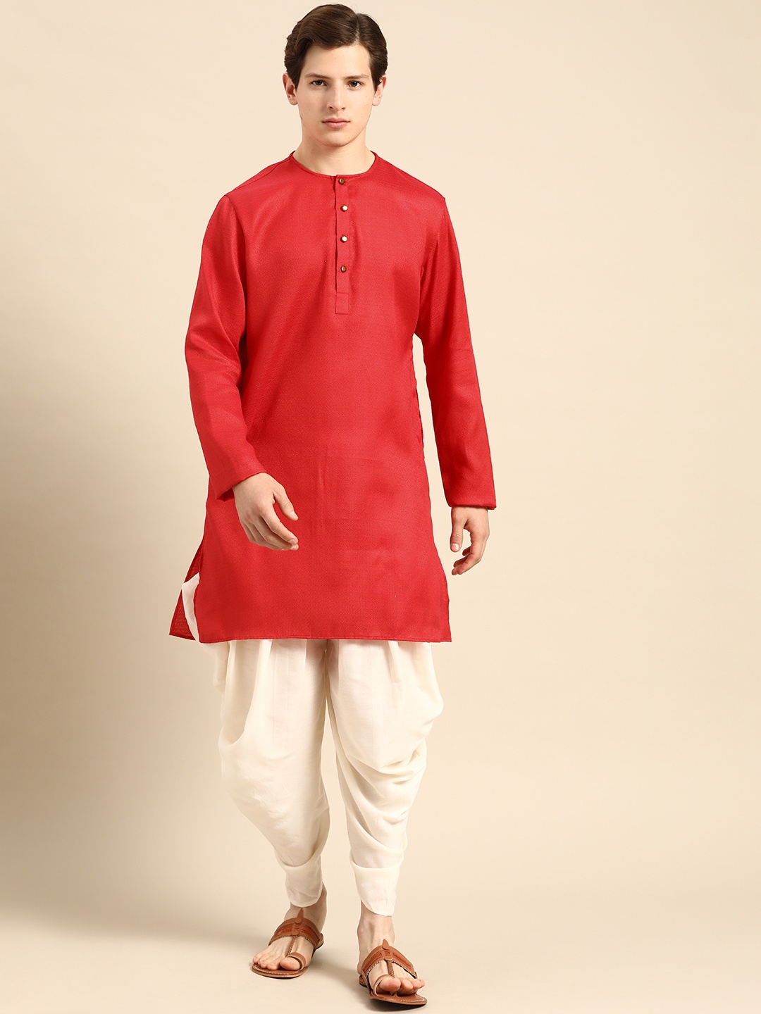 

Anouk Men Red Kurta with Patiala