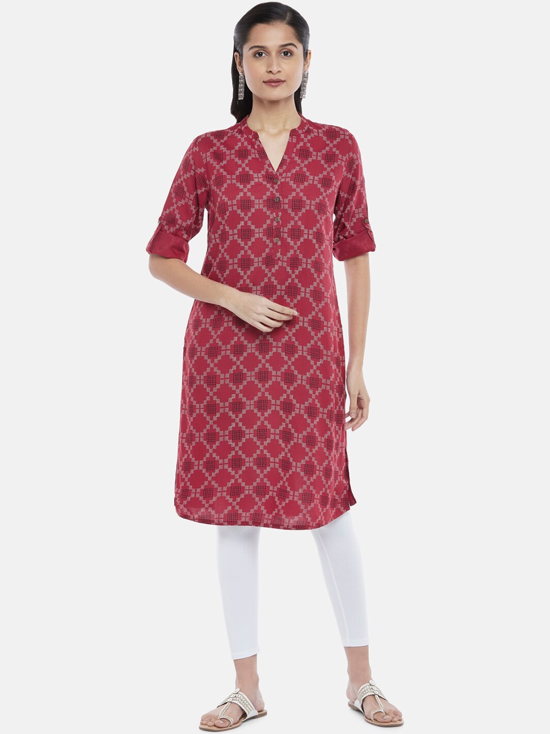 

RANGMANCH BY PANTALOONS Women Pink Printed Kurta