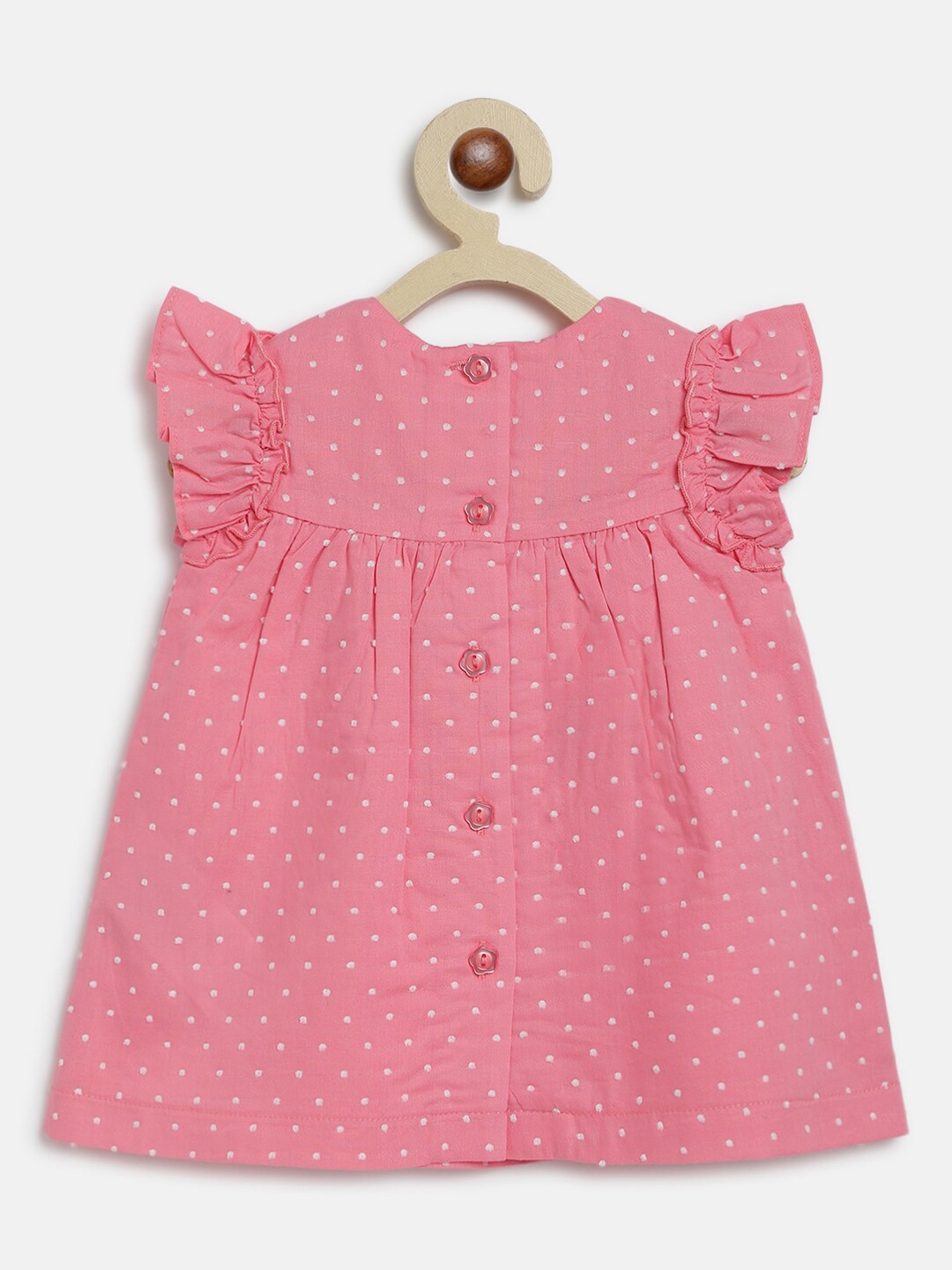 

Chicco Pink & White A-Line Dress