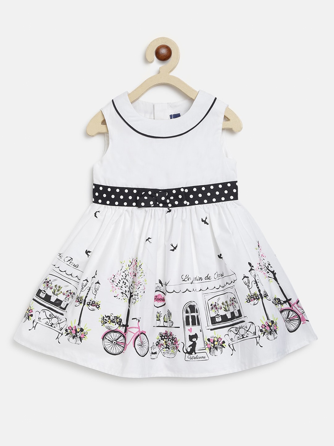 

Chicco White Printed Dress