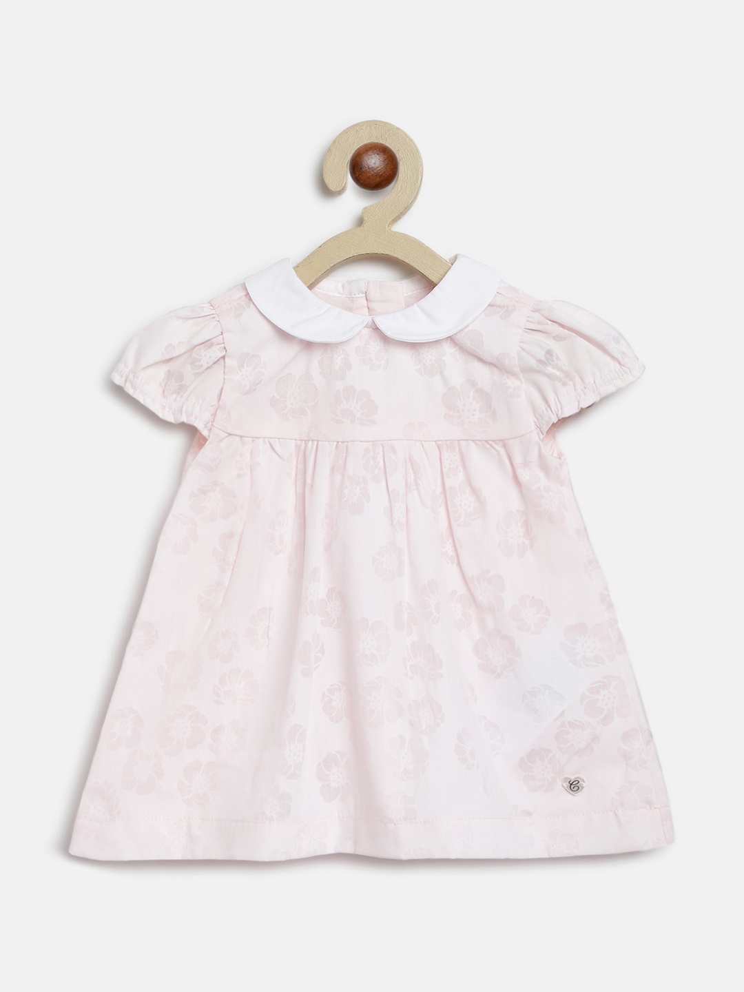 

Chicco Pink Floral Peter Pan Collar Jacquard A-Line Dress