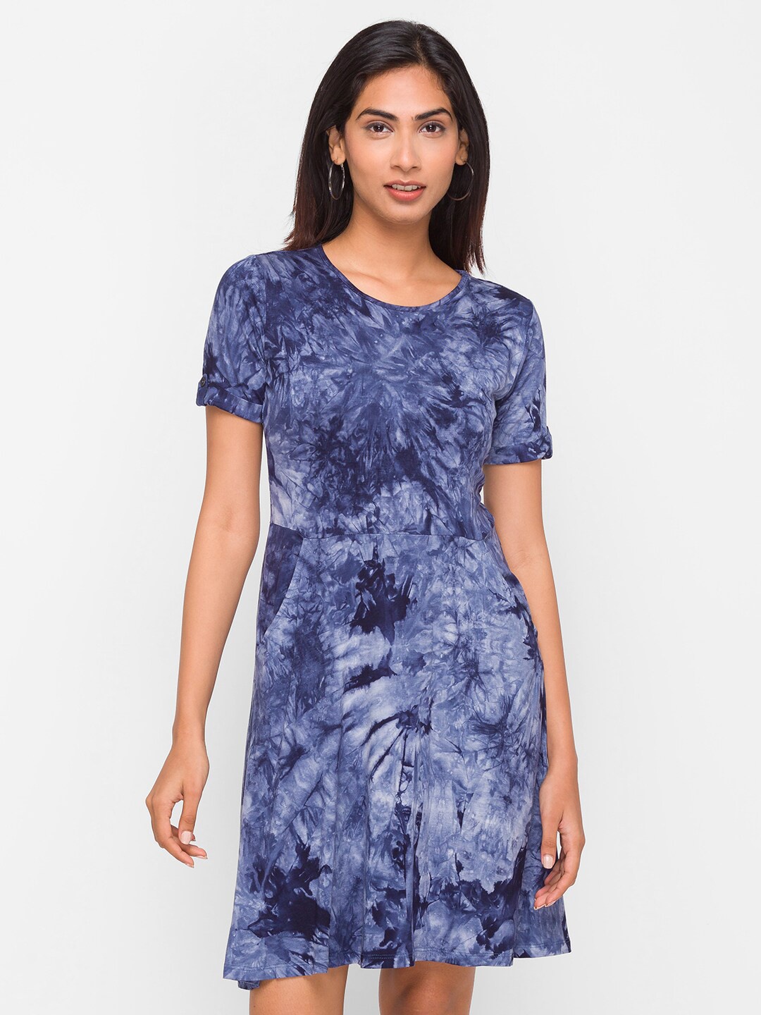 

Globus Navy Blue A-Line Dress