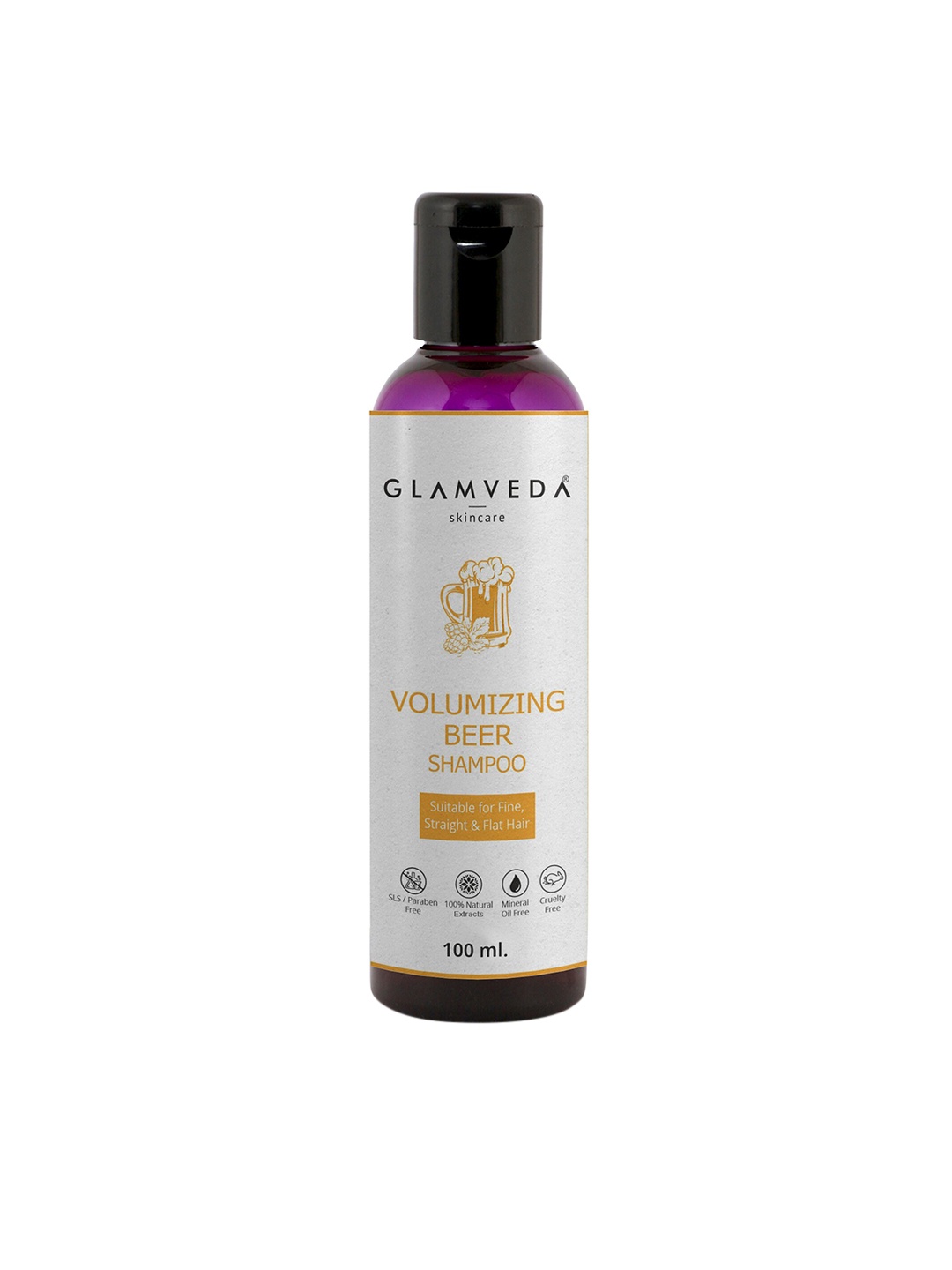 

GLAMVEDA Volumizing Beer Shampoo - 100 ml, White