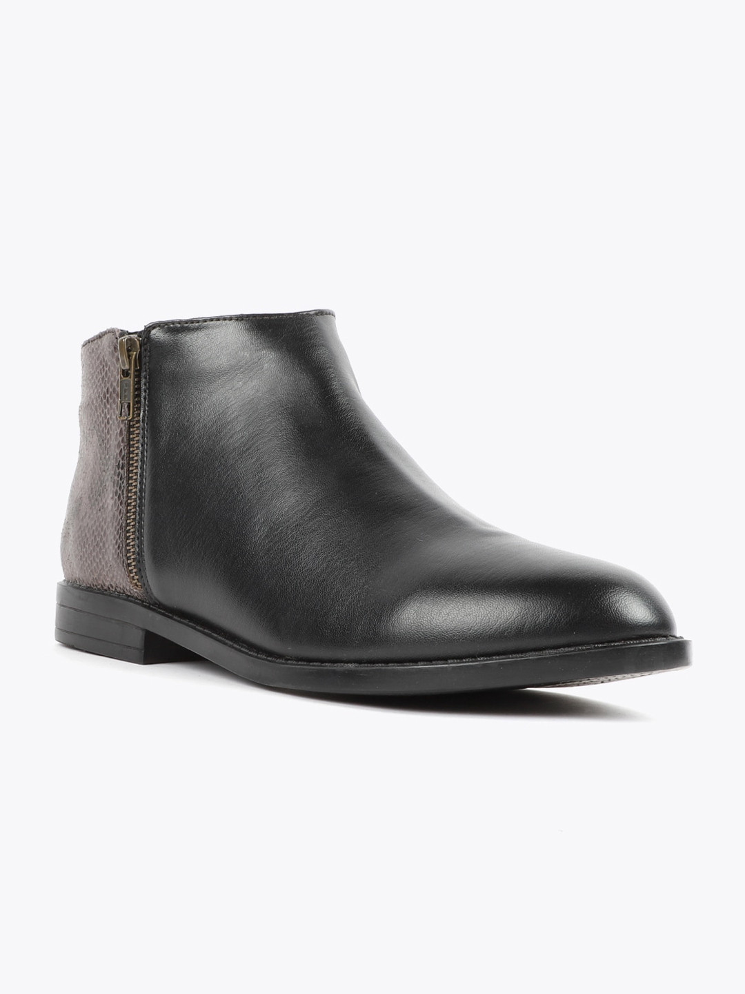 

Carlton London Women Black Patent Leather Flat Boots