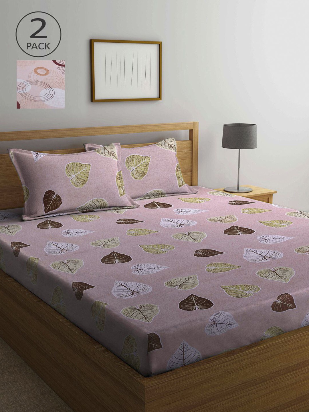 

KLOTTHE Multicoloured Floral 210 TC 2 Queen Bedsheet with 4 Pillow Covers, Multi
