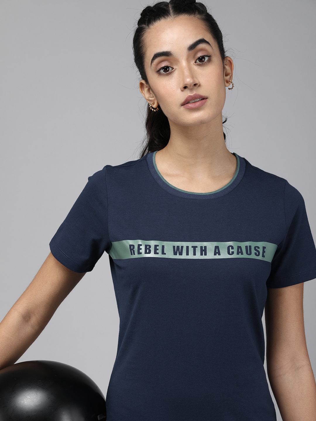 

Roadster Navy Blue Printed Detail T-shirt Dress