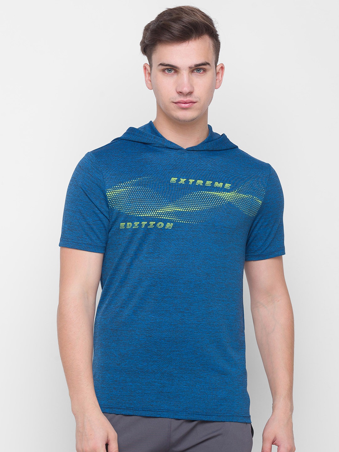 

Globus Men Navy Blue Typography Printed Slim Fit T-shirt