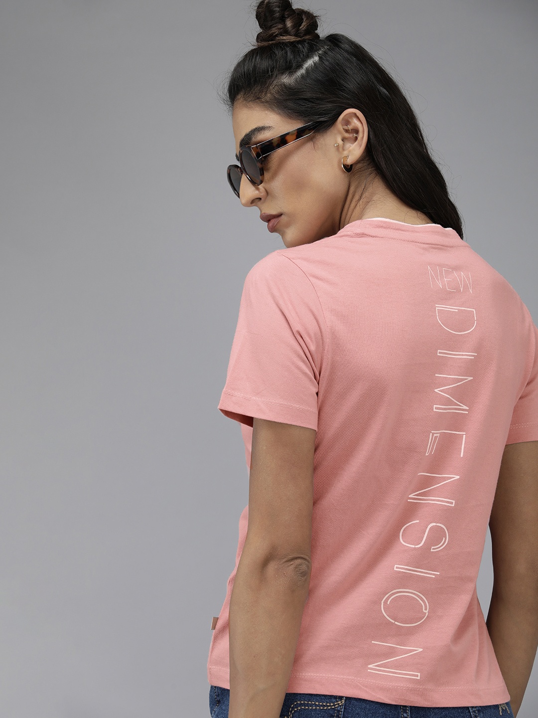 

Roadster Women Nude Pink Pure Cotton T-shirt