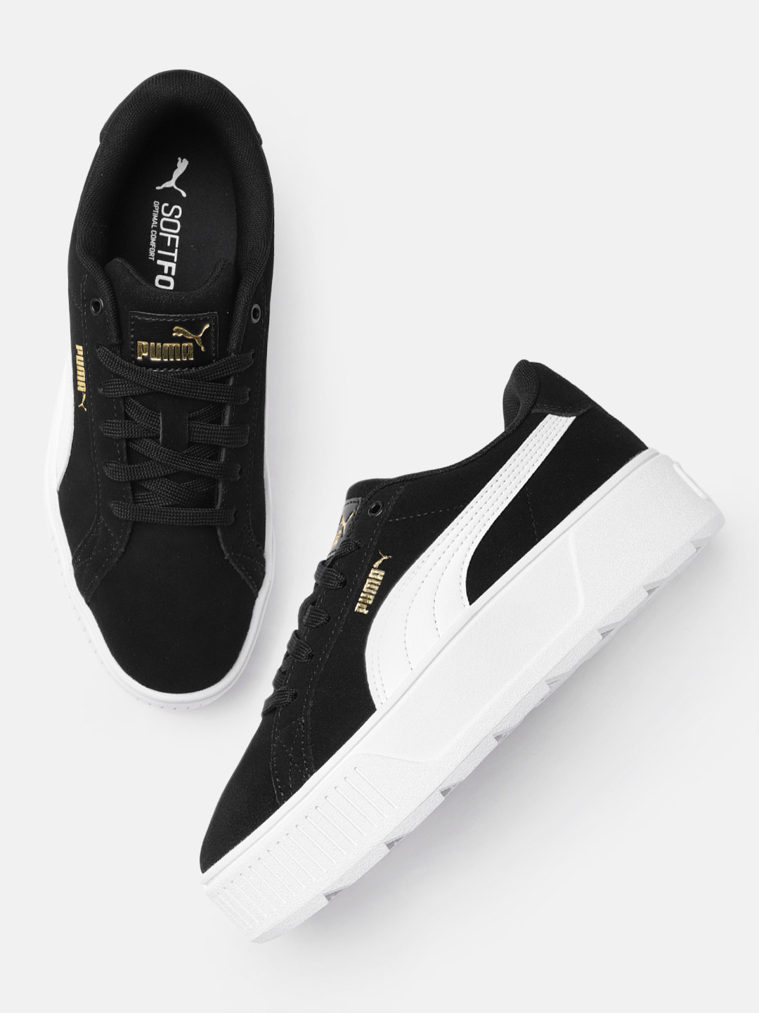 

Puma Women Black Leather Karmen Sneakers