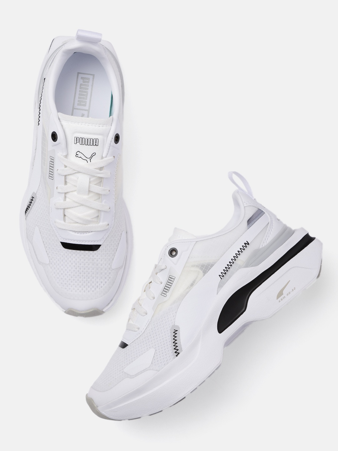 

Puma Women White Solid Kosmo Rider Regular Sneakers