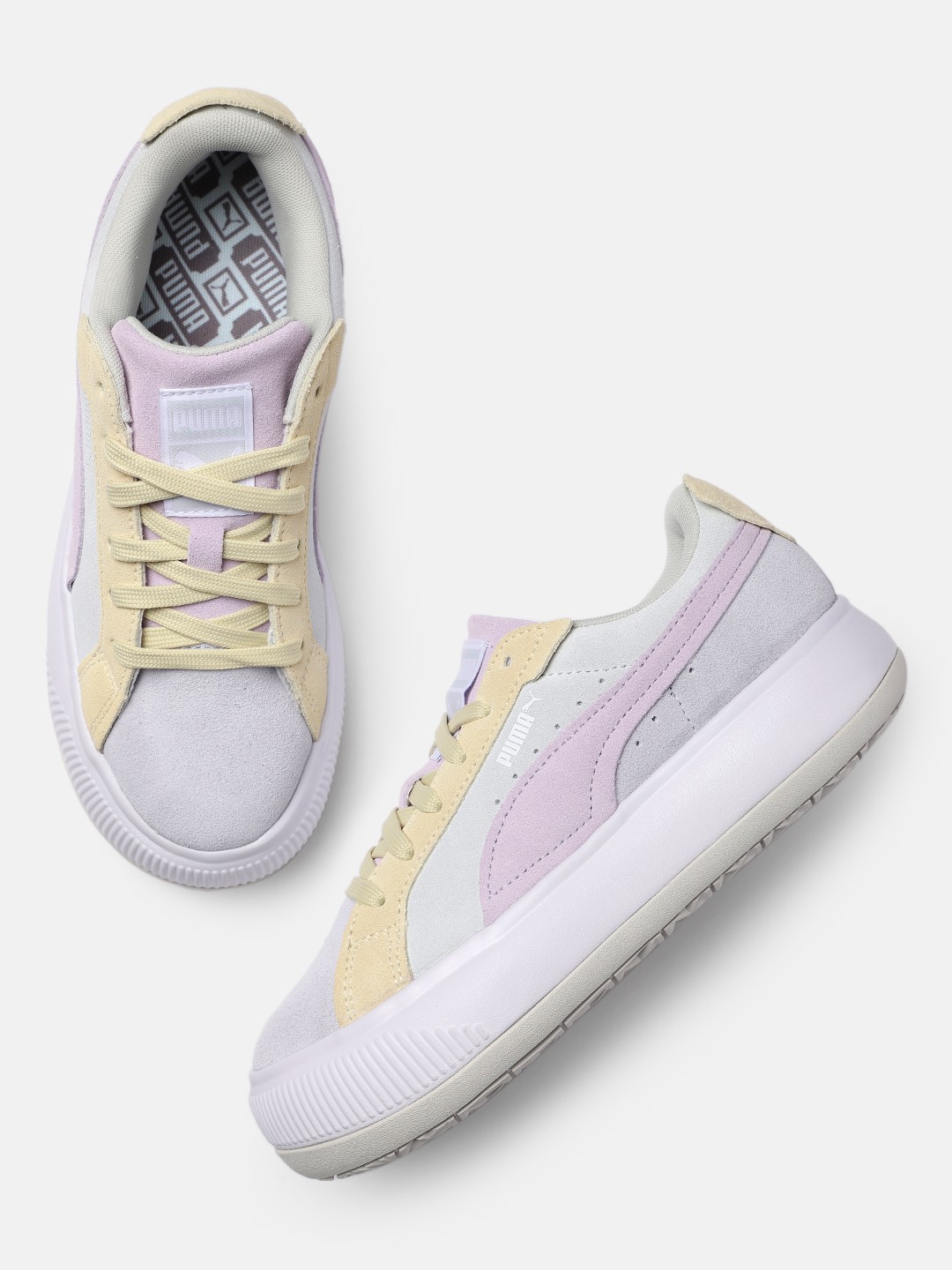 

Puma Women Blue Solid Leather Sneakers