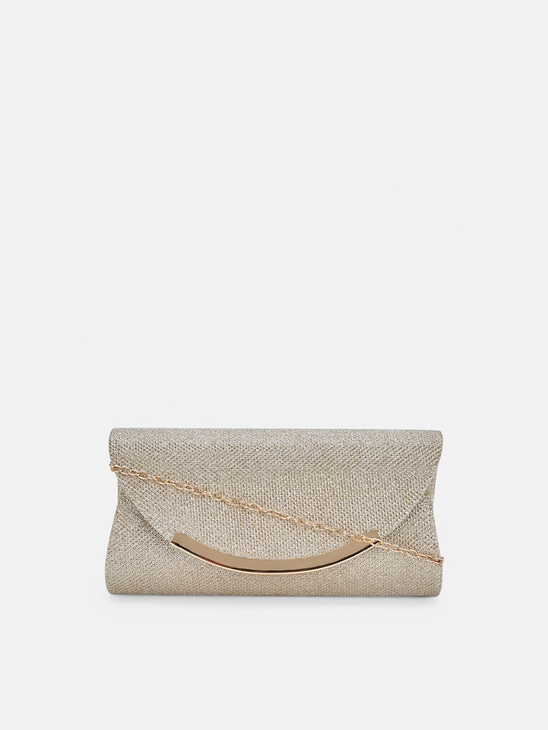 

Forever Glam by Pantaloons Gold-Toned Embellished Envelope Clutch