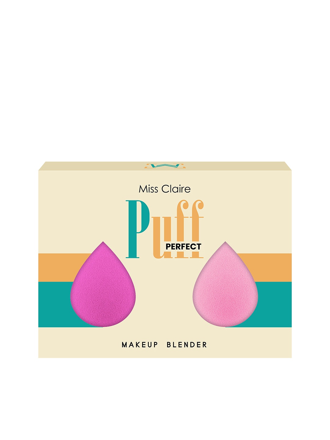 

Miss Claire Set of 2 Puff Perfect Beauty Blenders - Candy Floss & Fuscia, Pink