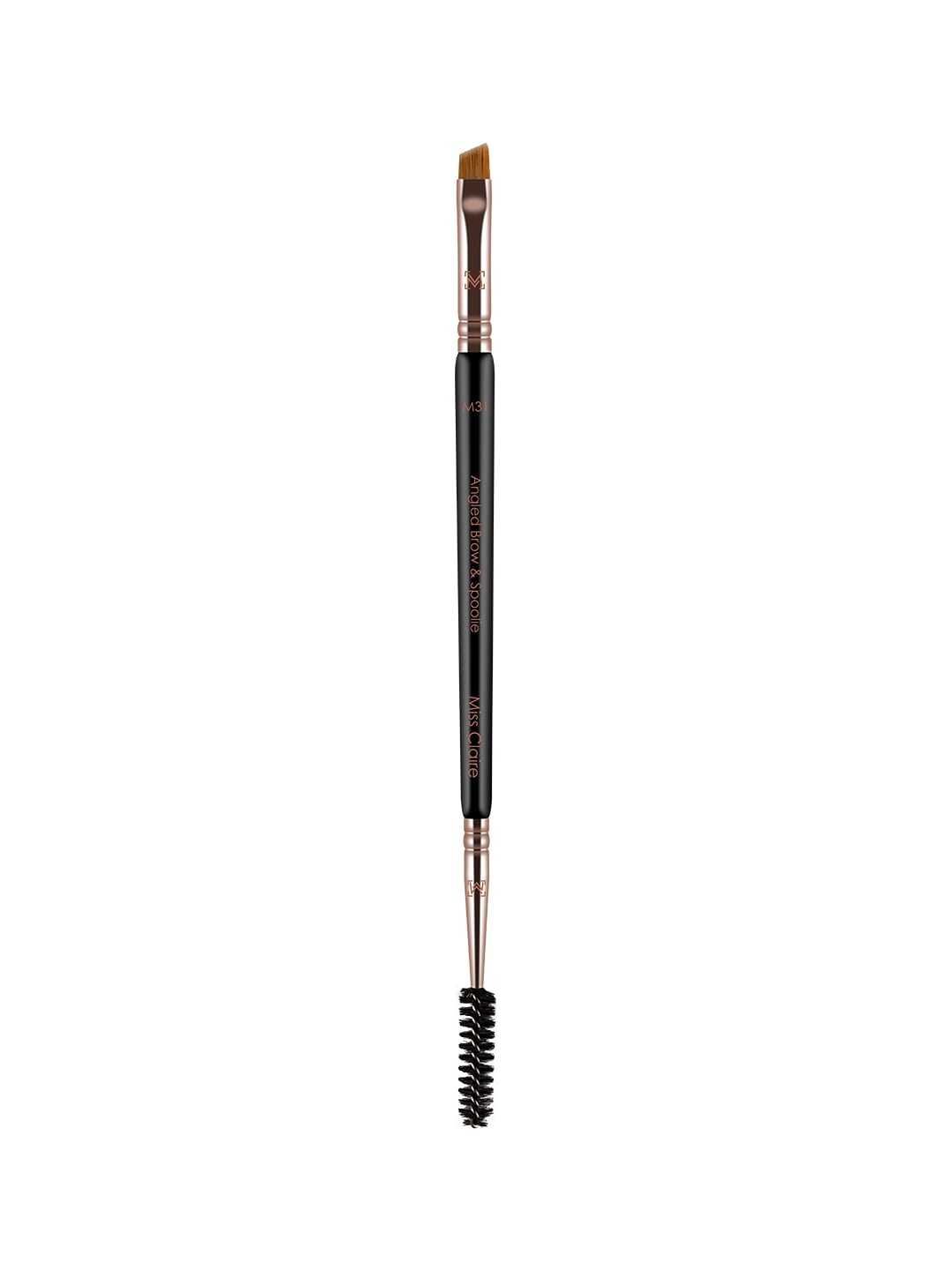 

Miss Claire M31 - Angled Brow & Spoolie Brush - Rose Gold-Toned & Black