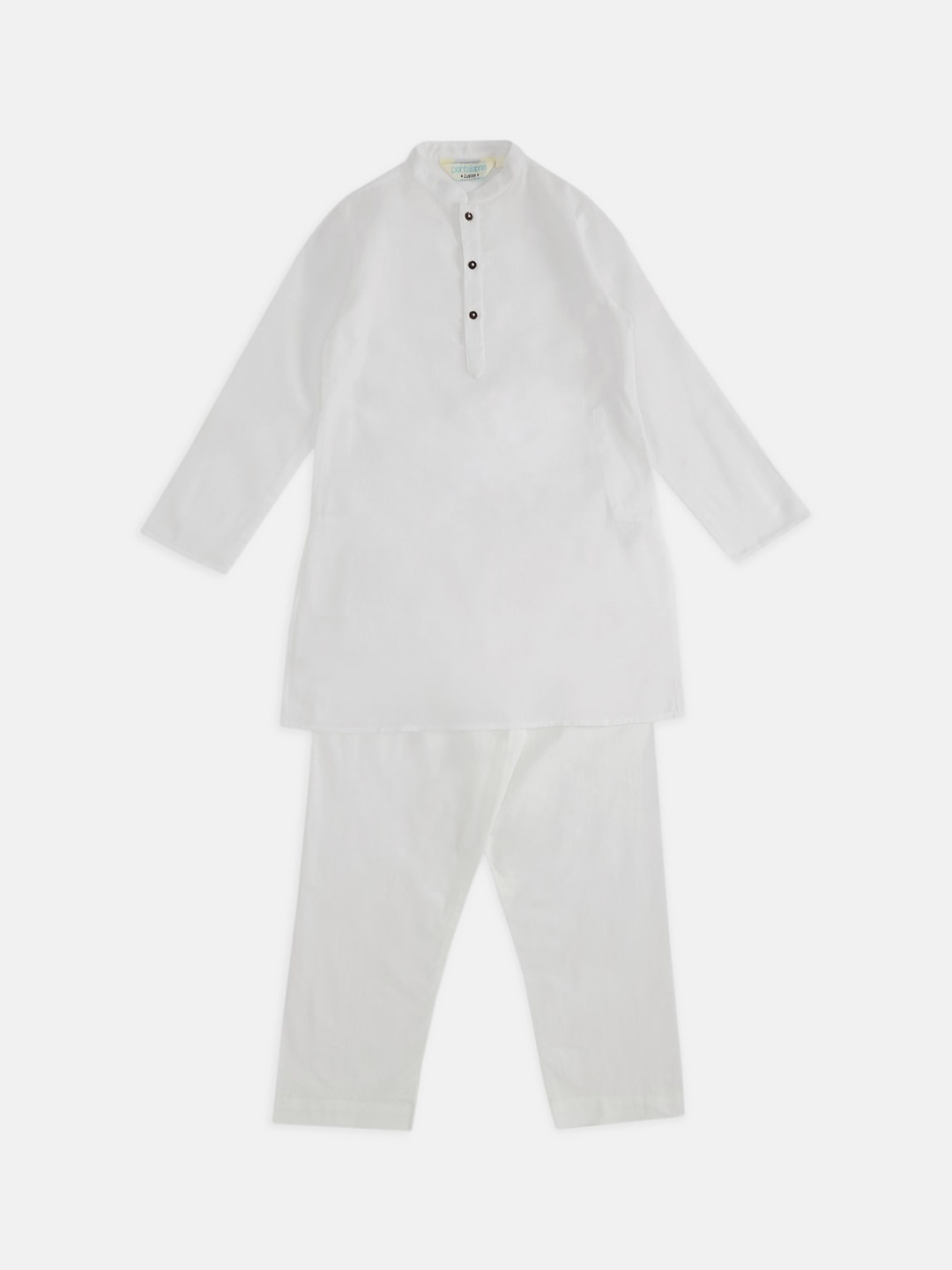 

indus route by Pantaloons Boys Off White Pure Cotton Kurta with Pyjamas