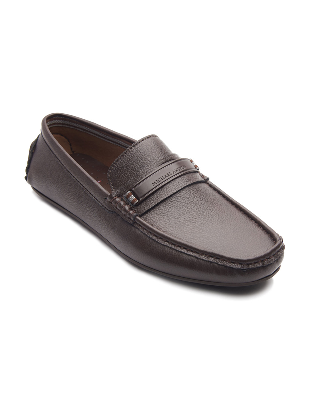 

MICHAEL ANGELO Men Brown PU Driving Shoes