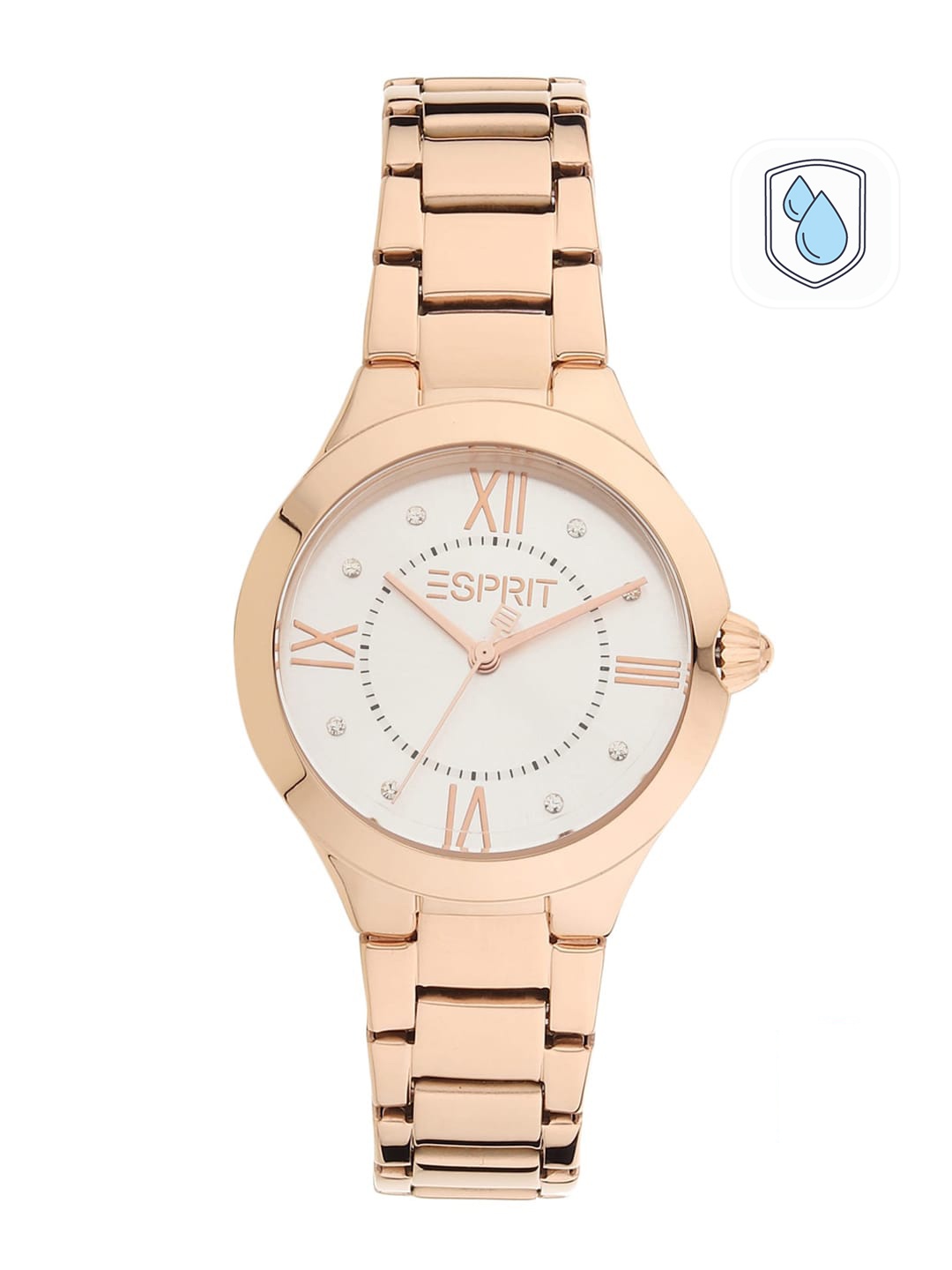 

ESPRIT Women Rose-Gold Toned Bracelet Style Straps Analogue Watch ES1L264M0065