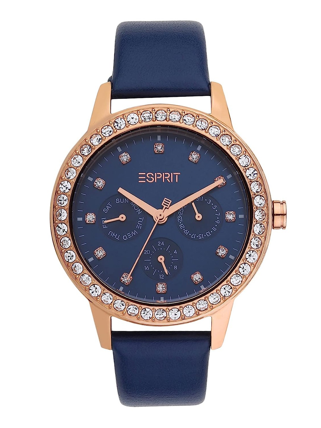 

ESPRIT Women Blue Embellished Dial Analogue Watch ES1L311L0025