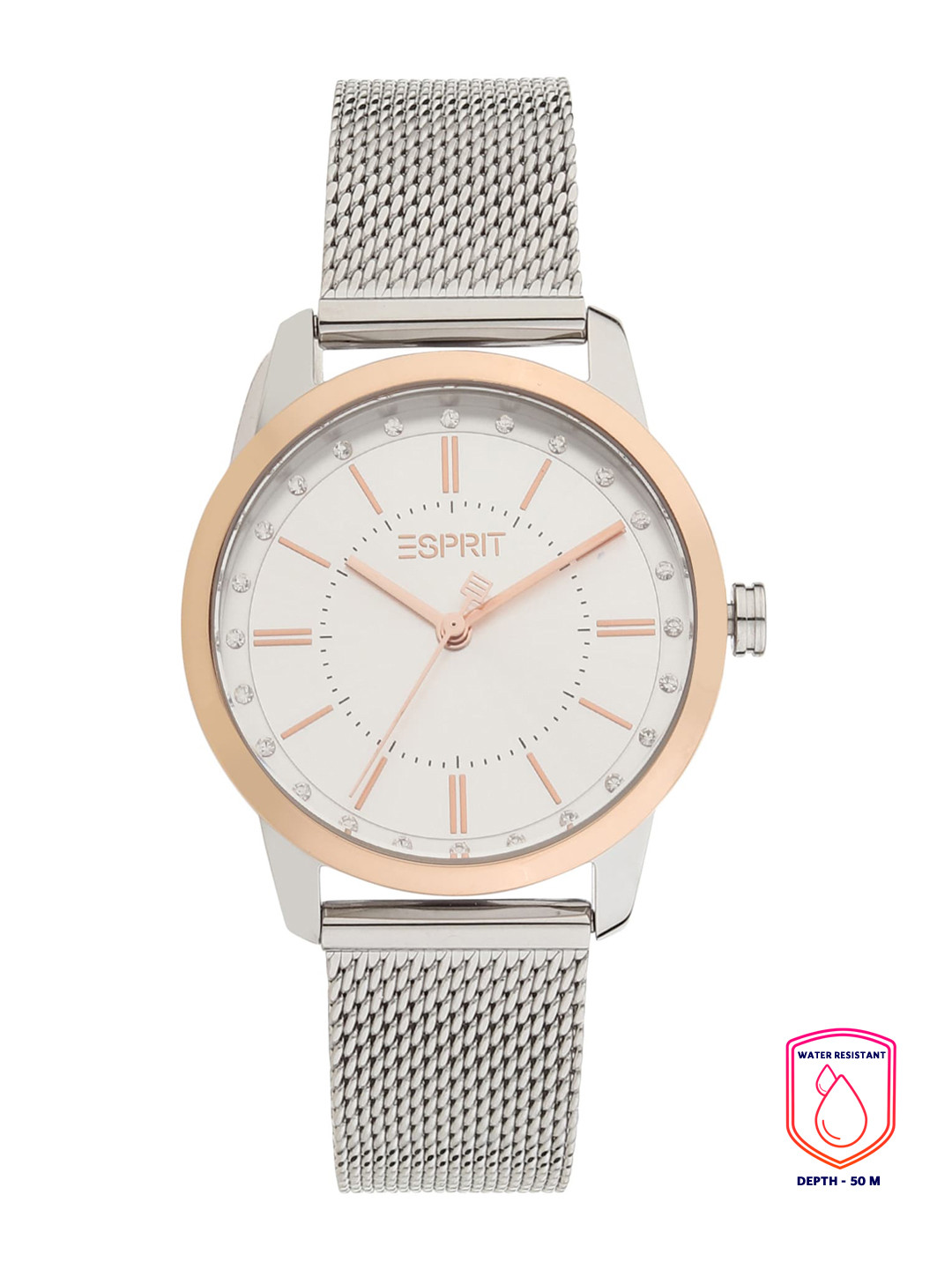 

ESPRIT Women Silver-Toned Dial Stainless Steel Bracelet Style Straps Analogue Watch