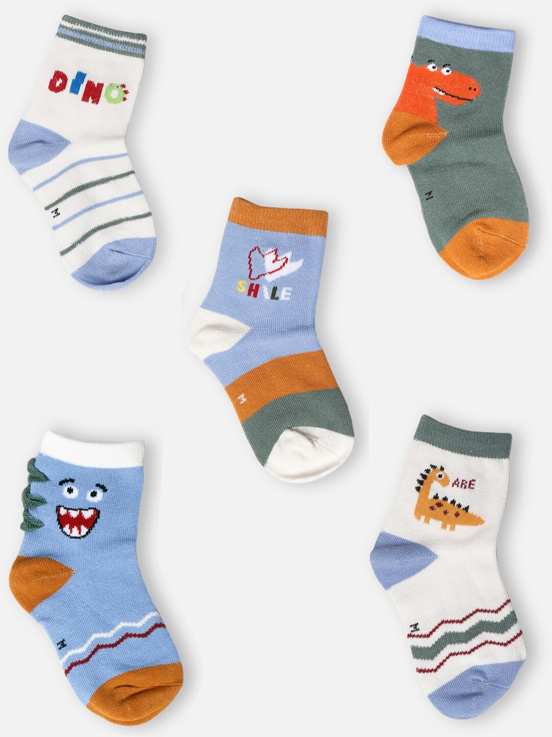 

PASSION PETALS Boys Pack of 5 Assorted Patterned Ankle Length Socks