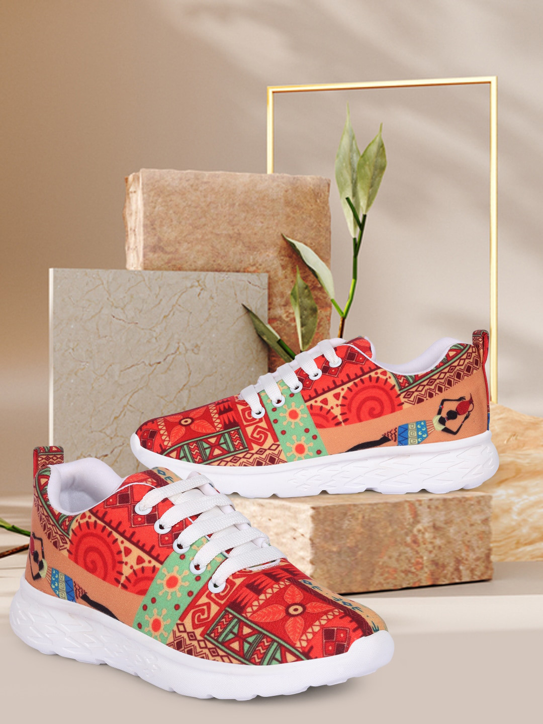 

Longwalk Women Multicoloured Printed PU Sneakers, Multi