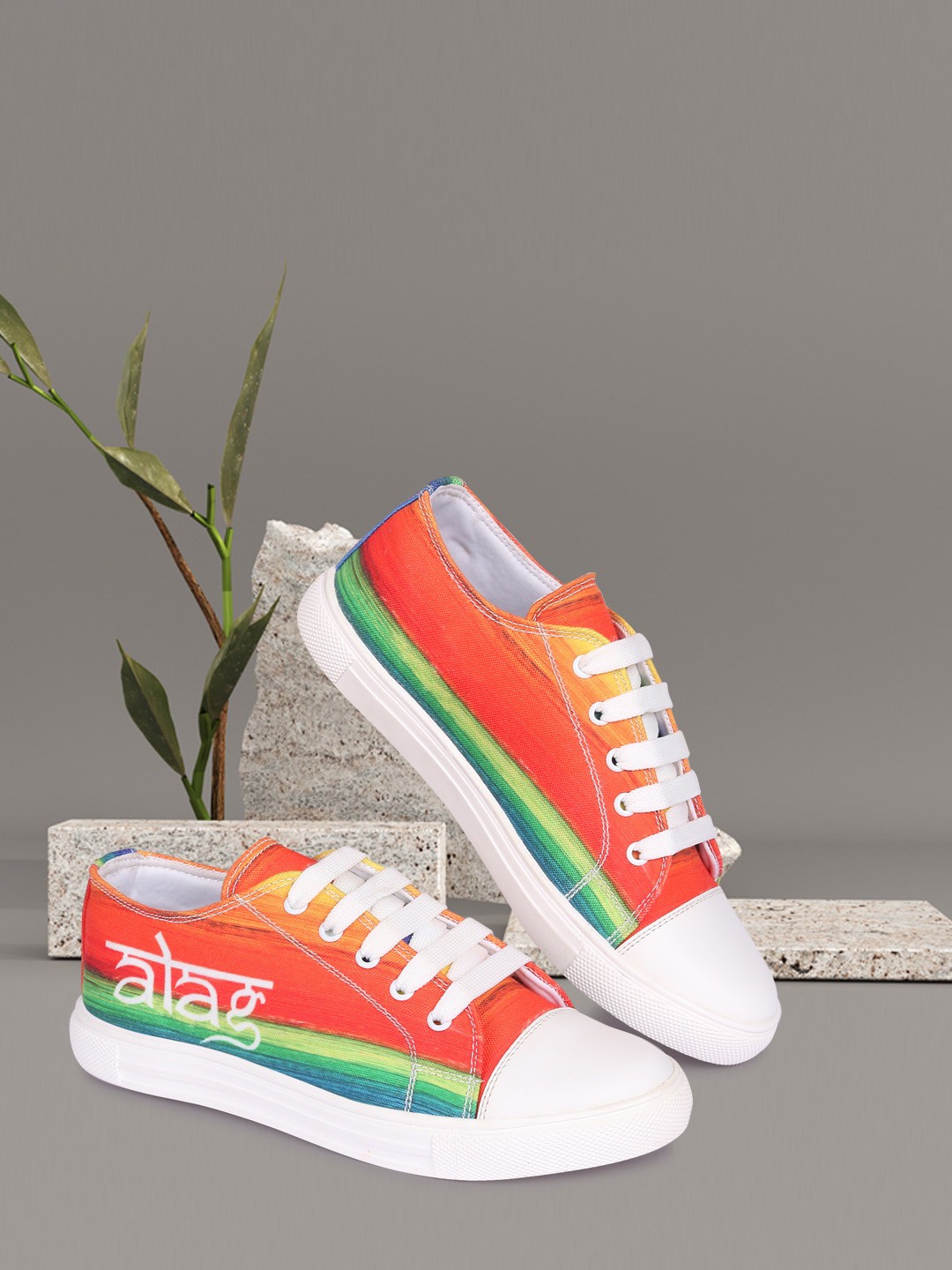 

Longwalk Women Multicoloured Printed PU Sneakers, Multi