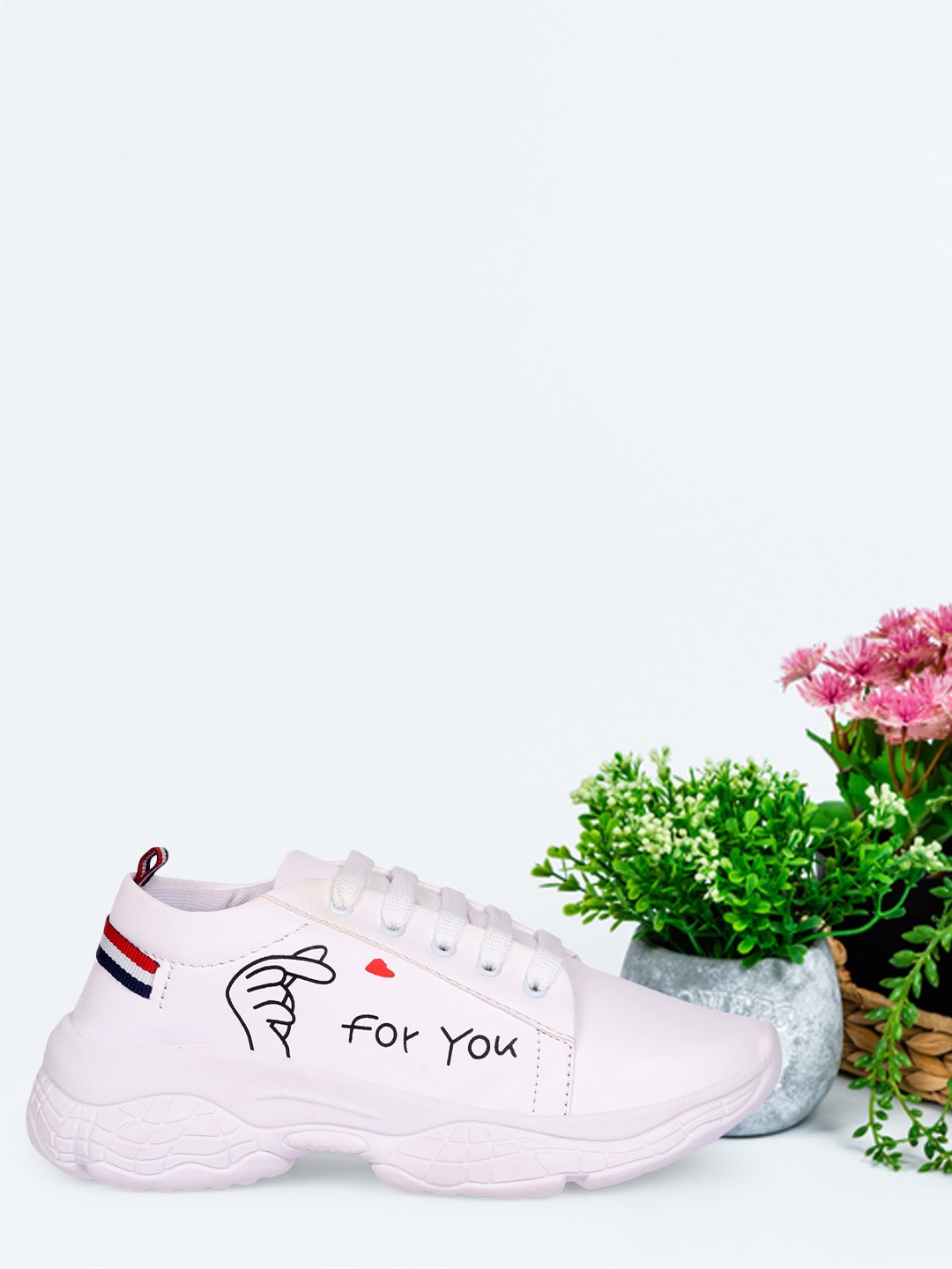 

Longwalk Women White Printed Sneakers