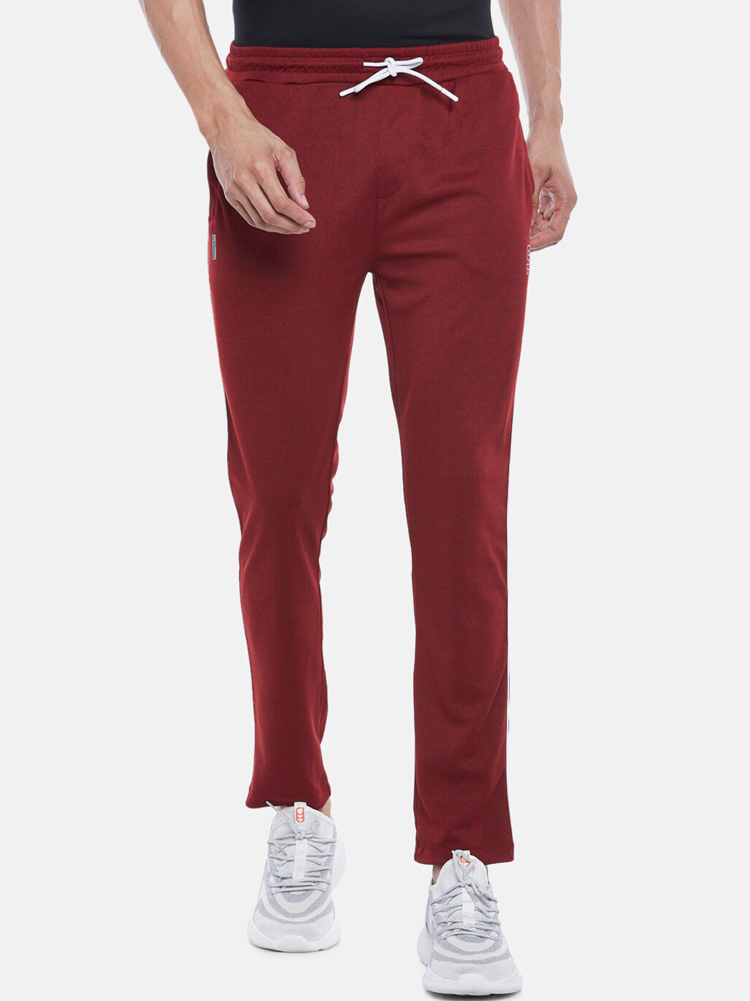 

Ajile by Pantaloons Men Red Solid Slim-Fit Track Pants