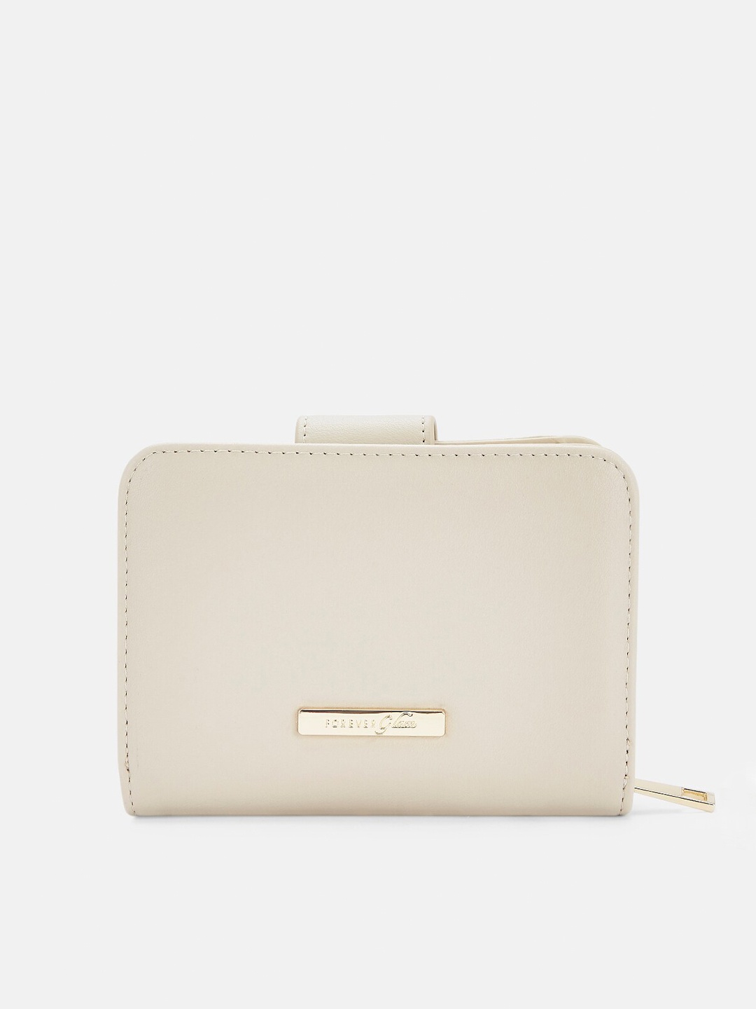 

Forever Glam by Pantaloons Women Beige Two Fold Wallet