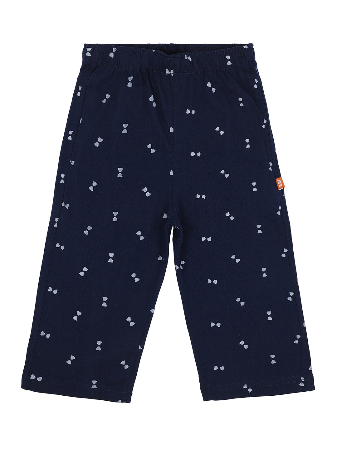 

PROTEENS Girls Navy Blue & White Printed Capris