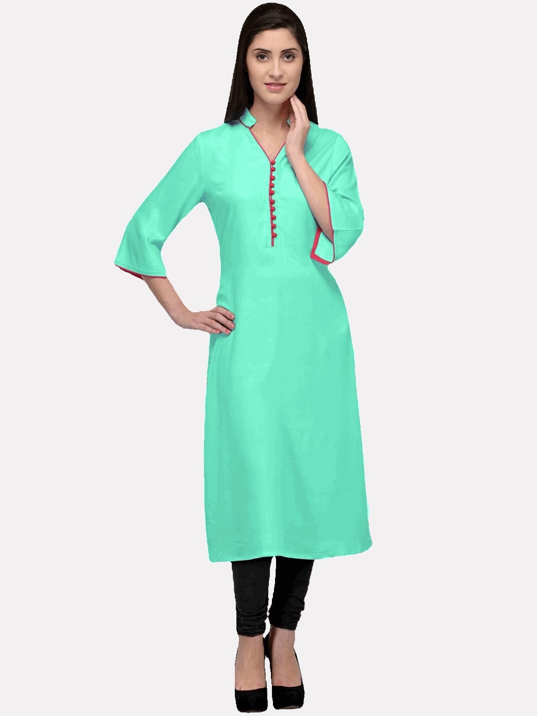 

KALINI Women Sea Green A-Line Kurta