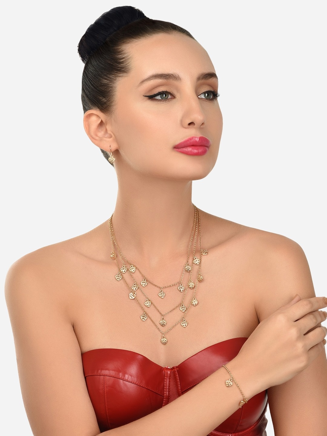 

AMI Gold-Toned Gold-Plated Layered Necklace