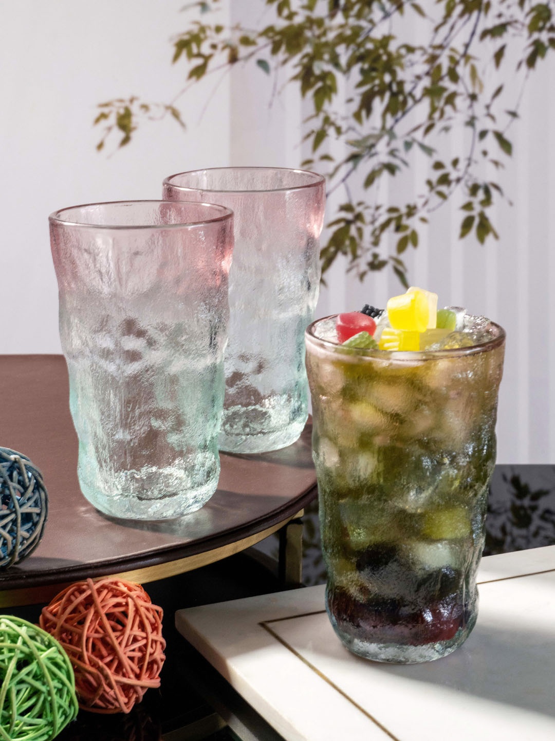 GOODHOMES Set of 6 Glass Tumbler, Transparent