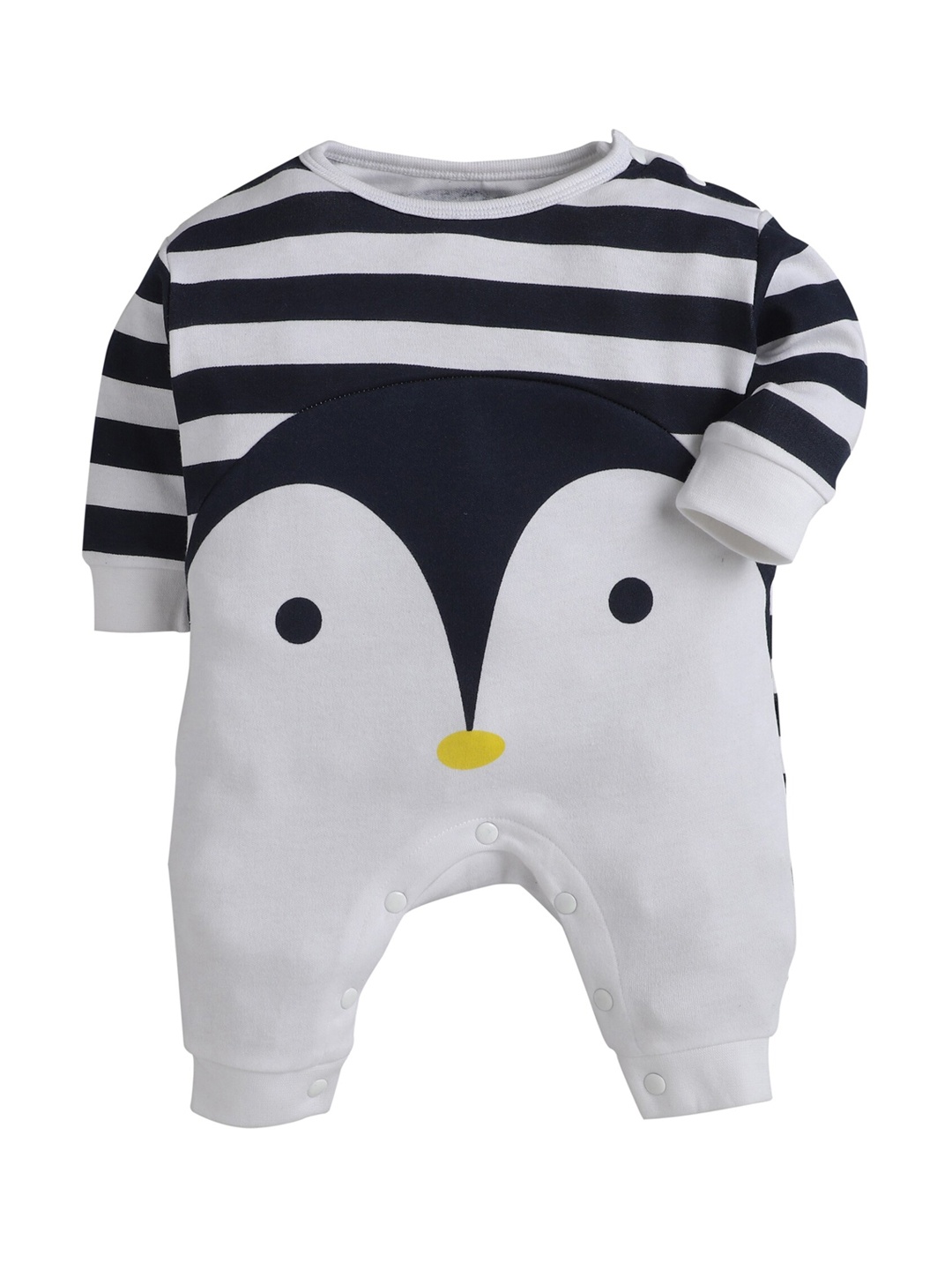 

BUMZEE Boys Navy Blue & Grey Penguin Printed Cotton Sleepsuit