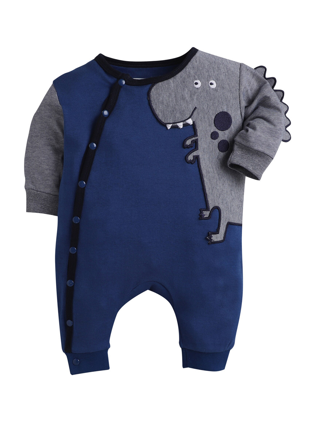 

BUMZEE Boys Navy Blue Full Sleeves Printed Sleepsuit