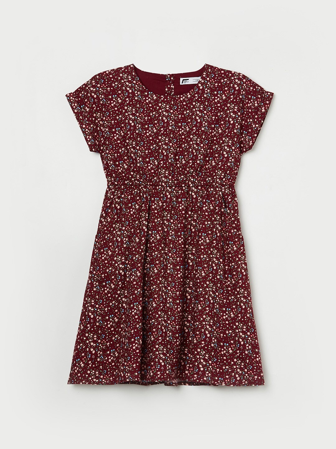 

Fame Forever By Lifestyle Girls Brown Floral Printed Fit & Flare Dress