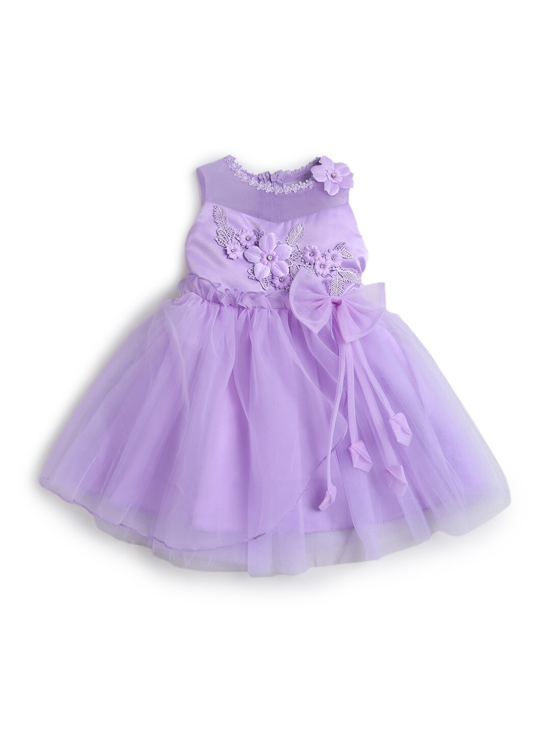

Hopscotch Purple Embellished Dress