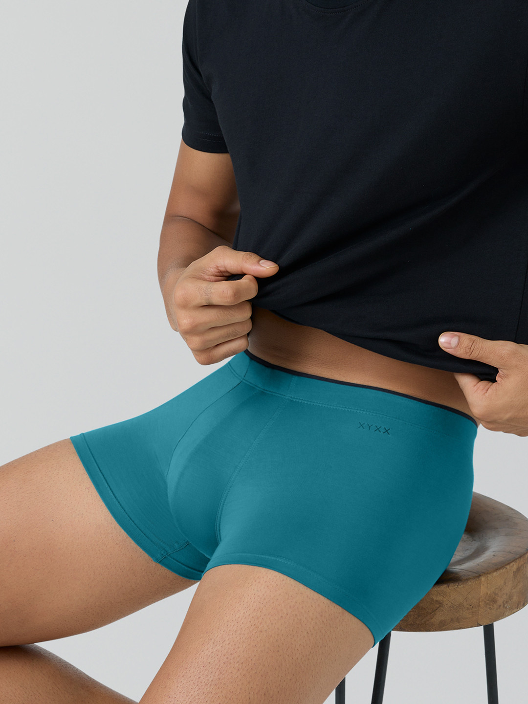 

XYXX Men Solid Pack Of 1 Uno IntelliSoft Micro Modal Trunk, Teal