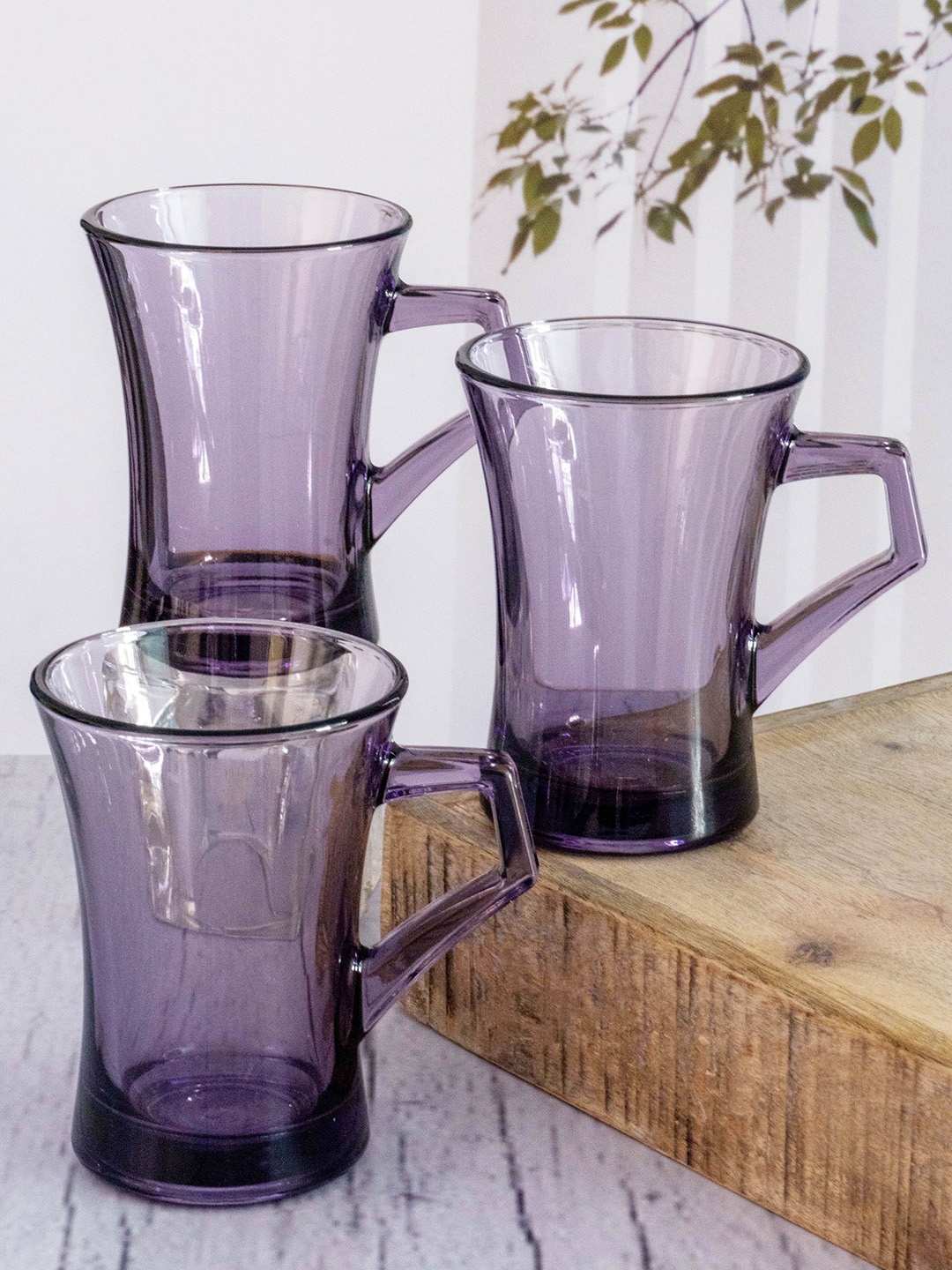

GOODHOMES Set Of 6 Transparent Solid Glass Mugs