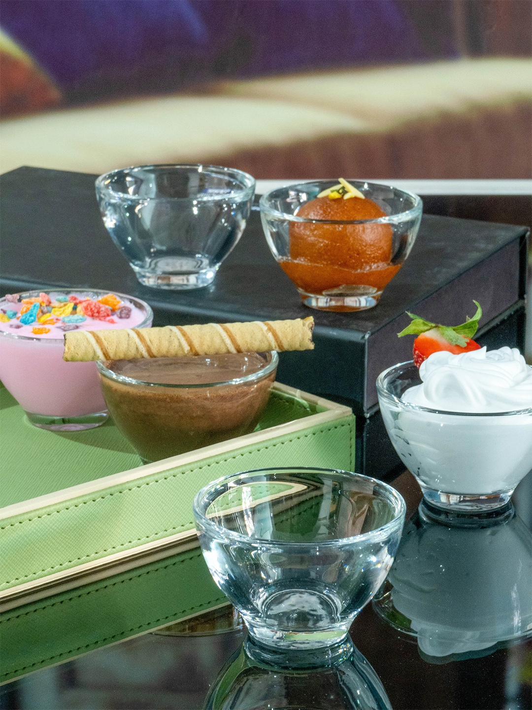 

GOODHOMES Transparent Set Of 12 Glass Chutney Bowls