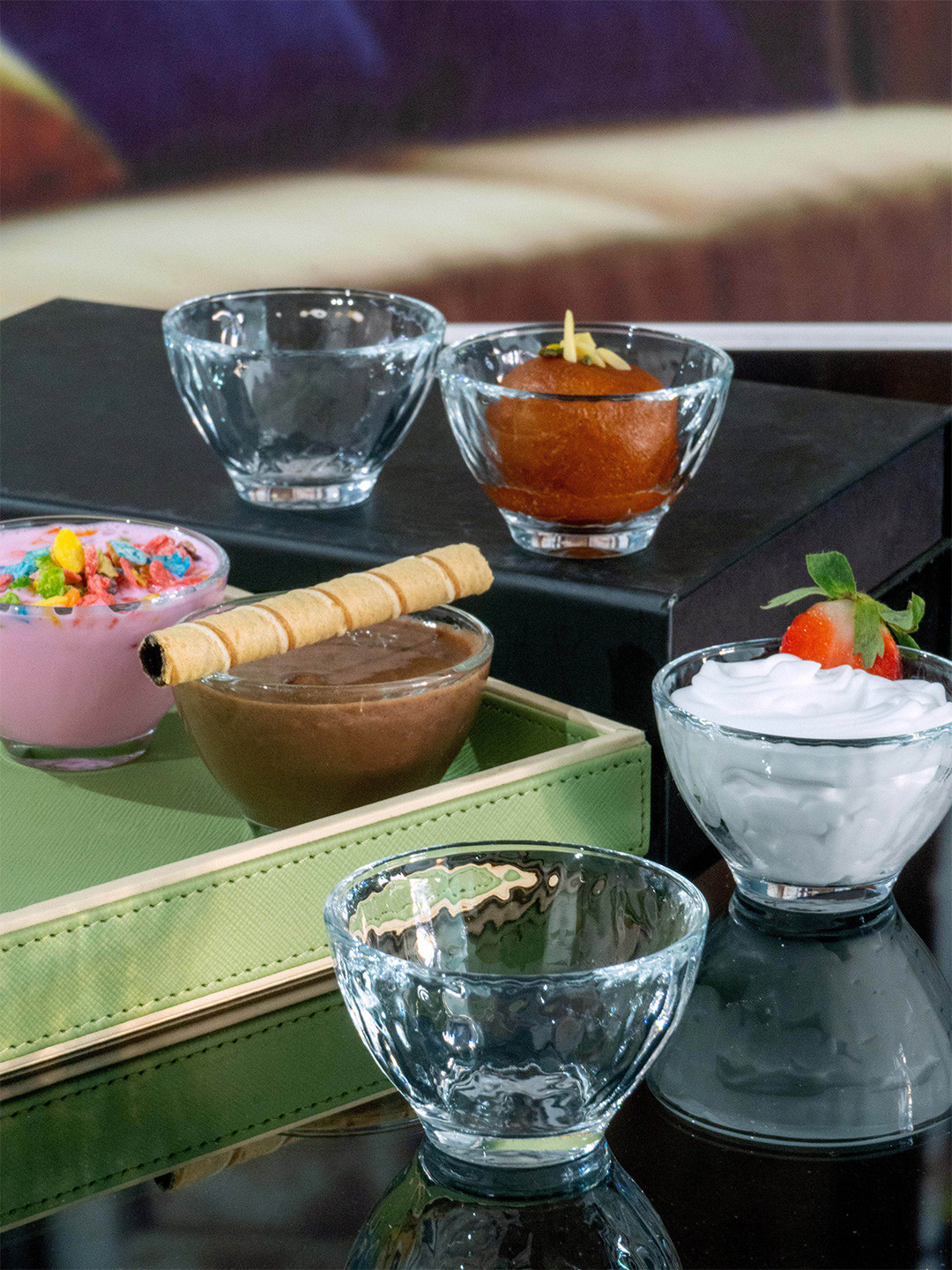 

GOODHOMES Transparent Set of 12 Pieces Glass Chutney Bowls