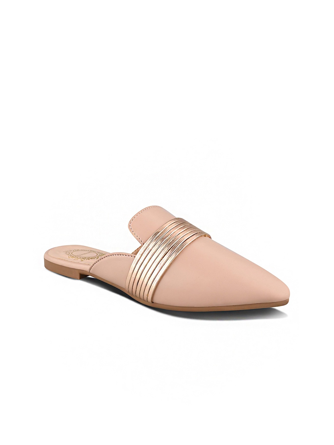 

Stelatoes Women Pink Embellished Mules Flats