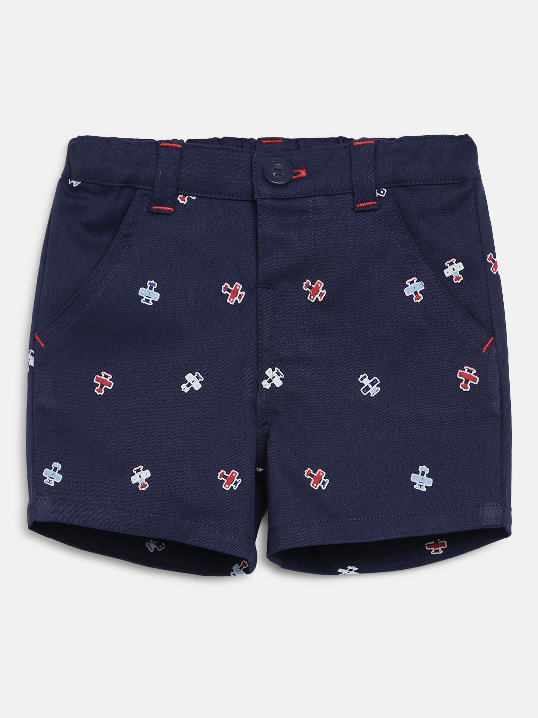 

Chicco Boys Navy Blue Conversational Printed Shorts